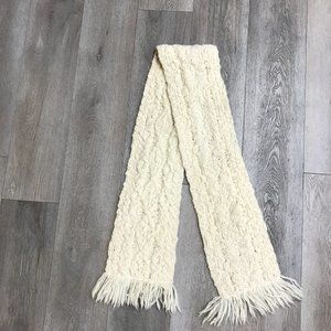 GAP Scarf Chunky Knit Cream Wool Women's XL 90 X 10